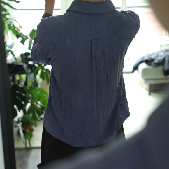Rhythm Blue Button Up Shirt XS - Picture 5 of 12
